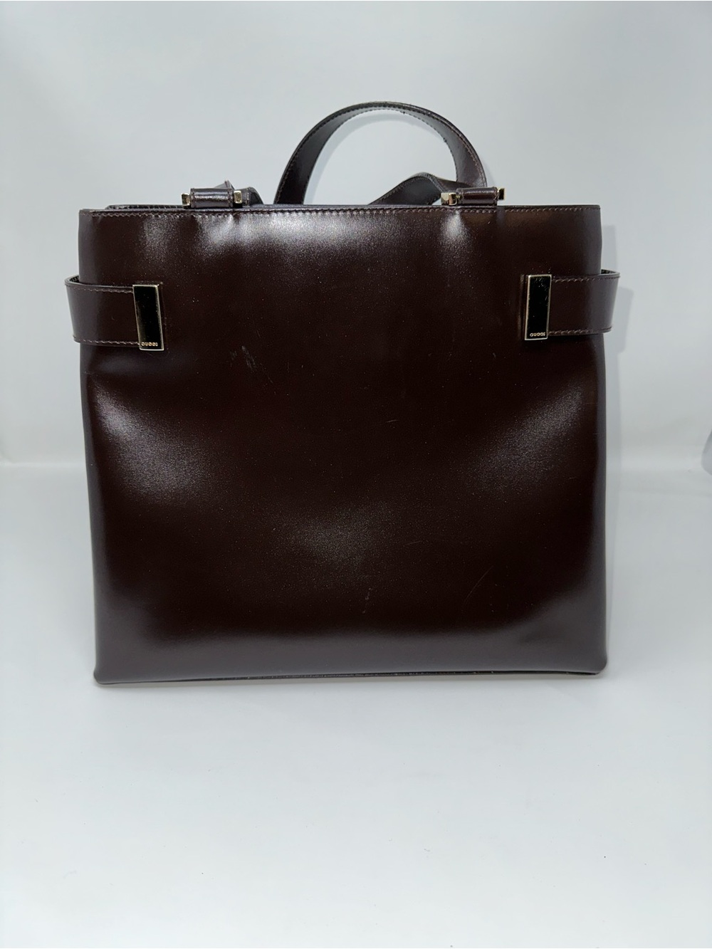 Gucci brown top handle bag — NEEDS REPAIR